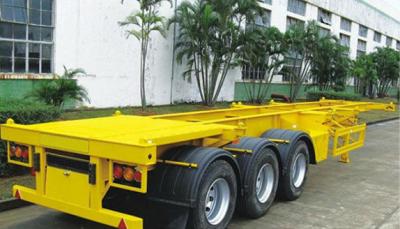 China 40 Tons Skeleton Semi Trailer  With 12 Twist Container Locks 20ft and 40ft 3 Axle for sale