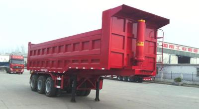 China 40T-100T 2 Axles or 3 axles heavy load dump tipping semi trailer truck ,  dump tractor trailer for sale