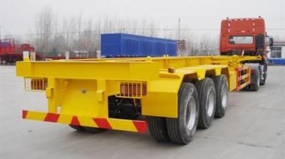 China 40 t-Flachbett-halb Anhänger-LKW 40 Fuß Gitterbehältertransport Sattelzug- zu verkaufen