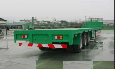 China 13m Steel Flatbed Container Trailer with lock for steel pump or coontainer transportation for sale