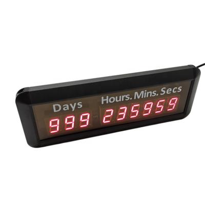 China GIVE INSTRUCTIONS 1 Inch 9 Digit Led Digital Countdown Gym Timer Wall Clock for sale