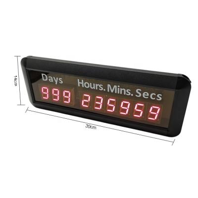 China Commercial Home Sports 1 Inch 9 Digit Mini Led Electric Countdown Digital Timer Interval Gym Timer for sale