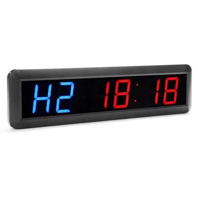 China Industrial Professional 2.3 Inch Digital Led Gym Timer Stopwatch Countdown Gym Clock for sale