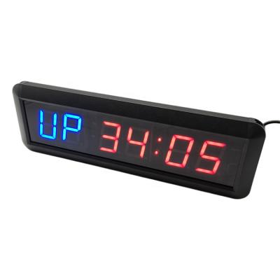 China Commercial Home Sports Kitchen Crossfit Tabata Gym Clock Timer 1.8 Inch 6 Digits Stopwatch Sports for sale