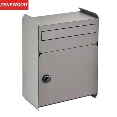 China 2022 new design wall mounted mailbox apartment letter box metal commercial mail box with code lock for sale