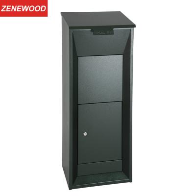 China Durable Zenewood Parcel Box With Lock Drop Box Anti-theft Metal Customize Delivery Box POS Mail Galvanized Steel for sale