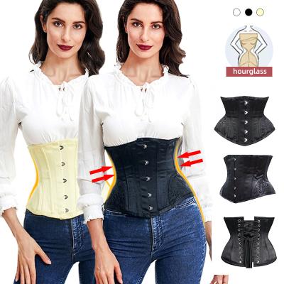 China Steel Bone Shaper Designer Adjustable Women Bustier Top For Lace Up Waist Trainer Corset for sale