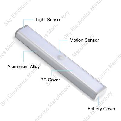 China Auto PIR IR Indoor LED Motion Sensor Light For Cupboard 120° Sensor Angle for sale