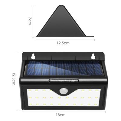 China Super Bright Outdoor Solar LED Security Light With 46 LEDs Black Color for sale