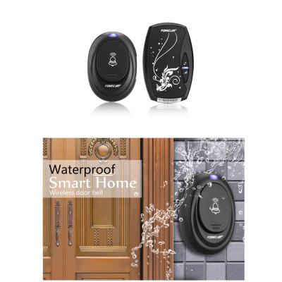 China Smart Decorative Long Range Wireless Doorbell With Flashing Led , 100m Wireless Digital Door Chime for sale