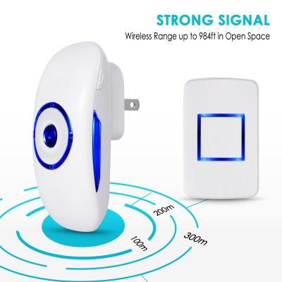 China 12V 23A Wireless Door Ring Bell With 1 Push Button Transmitter And 1plug In Ac Receiver for sale