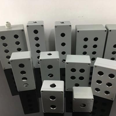 China 1 Hole 8 Hole 6 Hole 5 Hole 4 Hole 3 Hole 2 Metal Proof 22mm Inpact Push Button Box Waterproof Dustproof Aluminum Push Button Box 22mm for sale