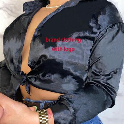 China Breathable Fall 2021 women designer clothes famous brands women ladies blouses fall clothing for women for sale