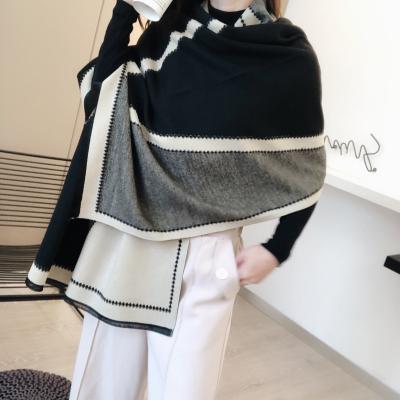 China Wool US Hot Sale  Famous designer Cashmere Warm Jacquard scarf women for sale