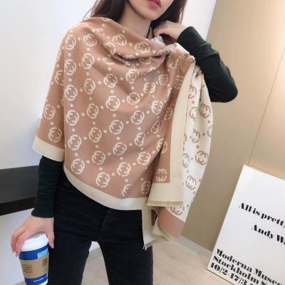 China Wool New Famous designer  brand  brand Shawl Thickening Warm Long Cashmere Scarf for sale