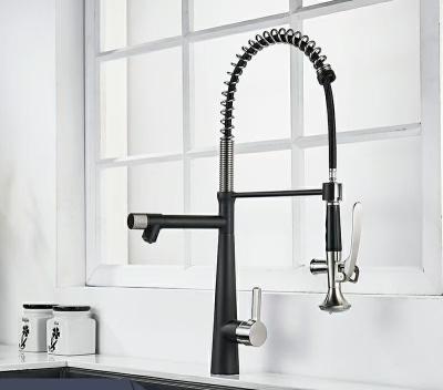 China Modern High Quality Kitchen Faucet With Pull Out Sprayer Spring Brass Kitchen Pull Down Faucet Faucets for sale