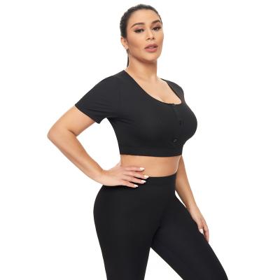 China 2022 viable yoga set solid color sexy yoga leggings and crop yoga suit gym top seamless fitness sets YS210 for sale