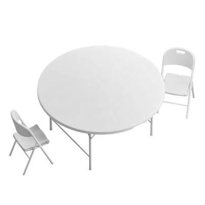 China Benjia 60inch Round Folding Table Folding Outdoor Banquet Tables Folding Round Table for sale