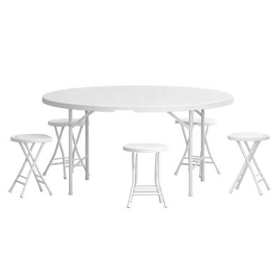 China Benjia HDPE Party Folding Plastic Round Tables Banquet Round Folding Tables Products For Sale for sale