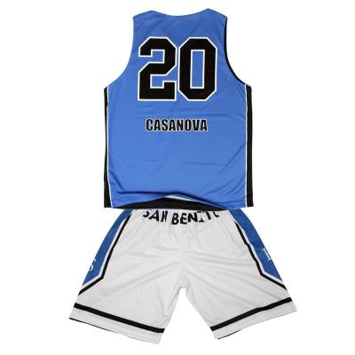 China Cheap Reversible Antibacterial Basketball Tank Tops With Numbers Mesh Basketball Shorts Uniform for sale