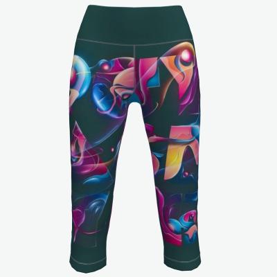 China Breathable New Fashion Gym Wear Custom Design Sublimation Print Buildding Leggings for sale