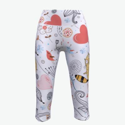 China Breathable Sportswear Women Custom Design Sublimation Polyester Spandex Yoga Pants for sale