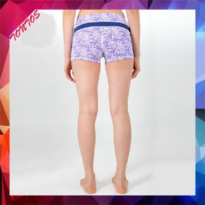 China Anti-Wrinkle Sports Seamless Custom Sublimation Printing Women Yoga Shorts for sale