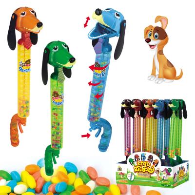 China Big Mouth Dog Rain Maker Toys Natural Candy Caramelo Filled Candy Candy Confectionery Toys for sale