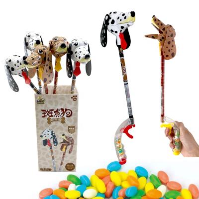 China Natural Sweets Wholesale Big Mouth Dog Golosinas Spotted Candy Toys with HALAL and Kosher Hard Candies for sale