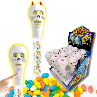 China Normal Halloween Skull Candy With Toys Eyes Changing Skeleton Candy Toy for sale