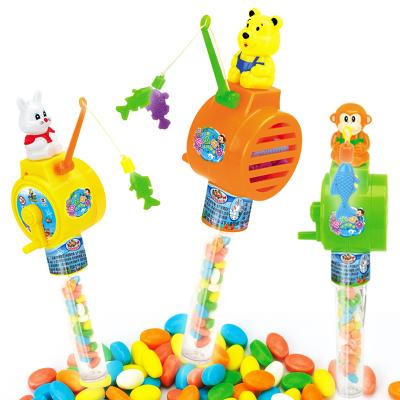 China Cartoon Toys Toy Candy 2019 Best Selling Plastic Cartoon Candy Animal Magnetic Fishing Toys for sale