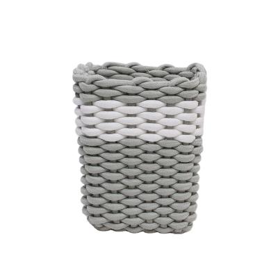 China 2021 New Sustainable Wholesale Modern Extra Large Cotton Rope Basket Woven Storage Basket Clothes Storage Basket for sale