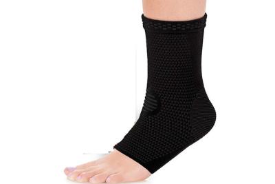 China Black Neprone Foot Ankle Compression Sleeve For Injury Recovery Plantar Fasciitis Foot Socks for sale