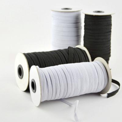 China Custom woven spool black/white high elastic ribbon rubber band custom knitted elastic rope for ear sewing rope for sale