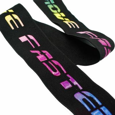 China 2021 new design high quality polyester full color rubber nylon elastic band silicone knitting nylon elastic webbing for sale