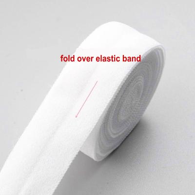 China Wholesale Colorful Elastic Fold Over Elastic Band Factory Simple Shiny Nylon Spandex 7070 Elastic Binding Band for sale