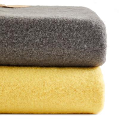 China anti-pilling; foldable; Portable Double Layer Fluffy Blanket Double Bed Mohair Blankets Super Brush Knitting Washable Blanket for sale