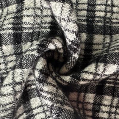 China Breathable Netting Knitted Fabric Wool/Cotton/Polyester Merino Wool Yarn Dyed Stripe Jacquard Fabric For Suit Coat for sale