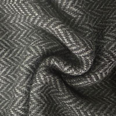 China Breathable wool/cotton/polyester wholesale textile fabric knitting yarn dyed jacquard herringbone fabric for suit jacket for sale