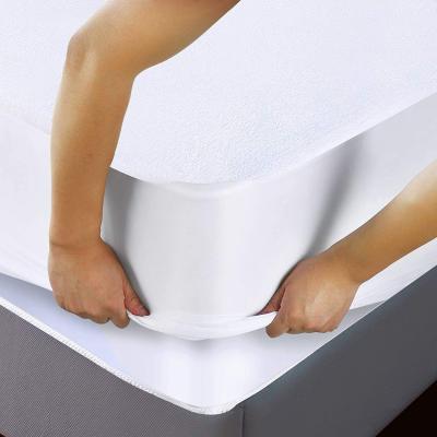 China OEM Cotton Terry Cloth Waterproof Cover Mattress Hypoallergenic Fitted Bamboo Protector for sale