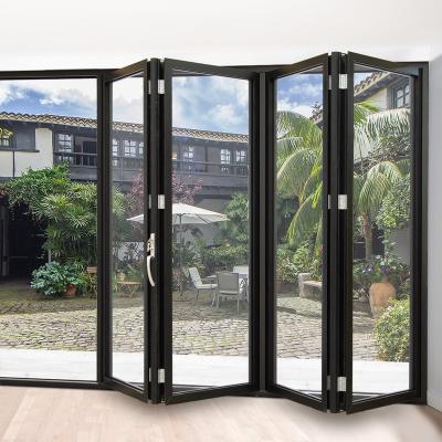 China Customized Windproof Bi Fold Aluminum Folding Doors Design for sale