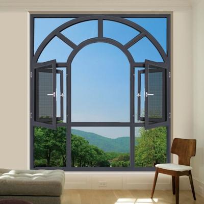 China Folding Aluminum Screen Frame Casement Swing Glass Window Prices for sale