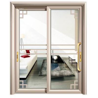 China DIAOSI 83 Musang Hung Door Modern Aluminum Top Track Triple Sliding Door Glass Sliding Door With Wire Mesh for sale