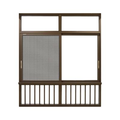 China Folding Screen DIAOSI 60 Carnival Aluminum Alloy Sliding Windows Double Glazed Glass Windows With Grille Design for sale