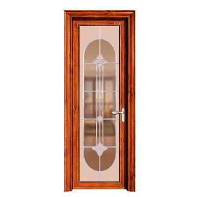 China DIAOSI Design Aluminum Alloy Swing Door Modern Luxury Double Side Frame Glazed Glass Swing Room Internal Door For Bedroom for sale