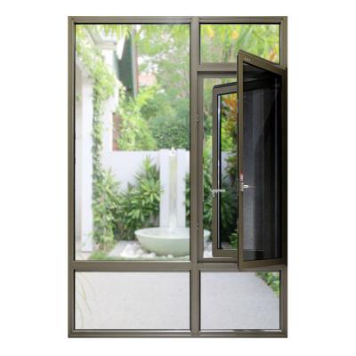 China 2021 New Design Small Screen Aluminum Frame Folding Top Hung Window For Bathroom for sale