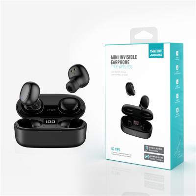 China Mini Portable U7 Touch Control Wireless Earphone 5.0 Earbuds In Ear Mini Earpieces Headphones With Mic for sale