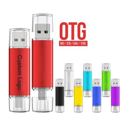 China Metal Color OTG 2.0 USB Pen Drive Multi USB Flash Drive 16GB 32GB 64GB Memory U Disk Micro USB Stick For Mobile Phone for sale