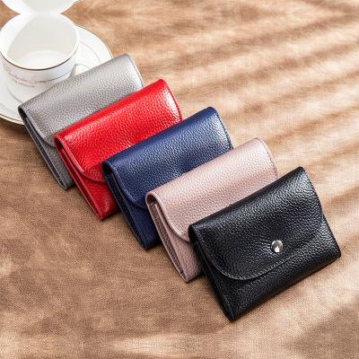 China No Red PU Lychee Pattern Leather Coin Purse Card Holder Hot Selling Women Wallet for sale