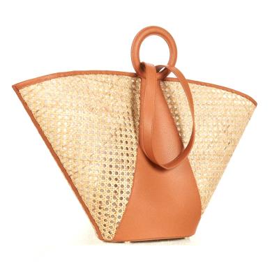 China NATIONAL Handmade Macrame Tote Women's Straw Bags Wholesale Ladies Straw Casual Shoulder Purse for sale